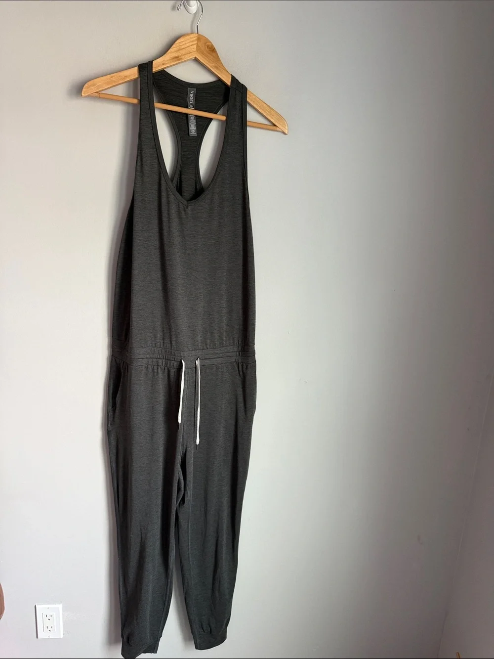 Vuori Women's Lux Jumpsuit in Charcoal Medium